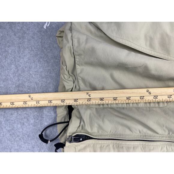 American Eagle Mens L AE77 Performance Zip Up And Pockets Jacket Beige Stripe - Picture 8 of 9